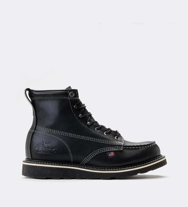 Thorogood American Heritage Midnight 6" 814-6206 Black Moc Toe Work Boots